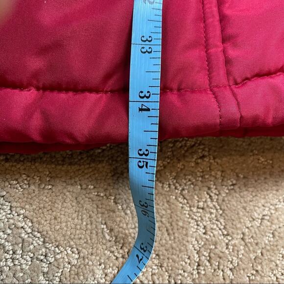 Susan Graver Long Red Hooded Women’s Jacket Coat Size Small - Picture 5 of 7